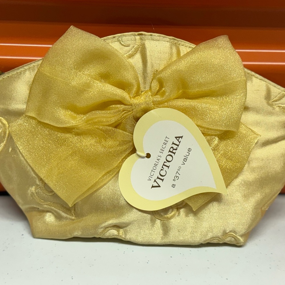 Victoria's Secret Gold Cosmetic Bag